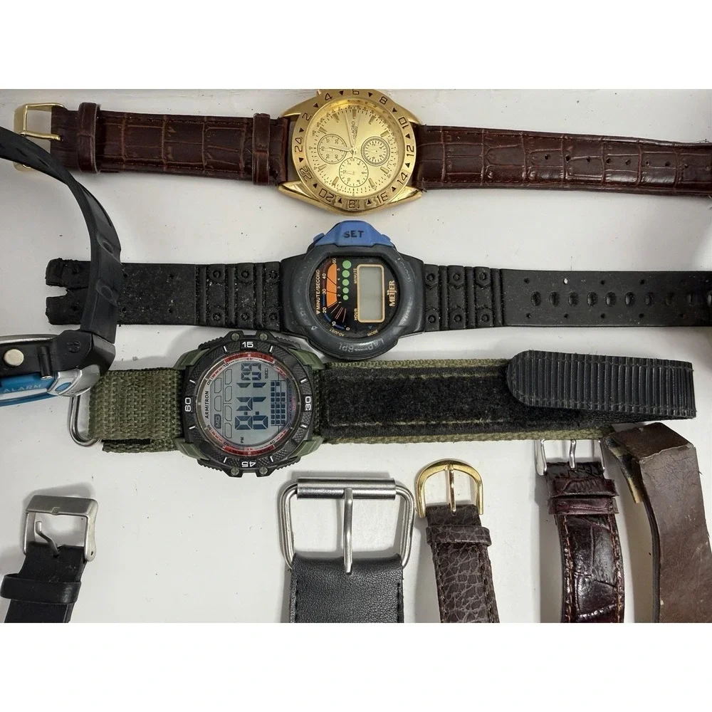 Mixed Brands Mens Watches Lot Of 14 For Parts Or Repair